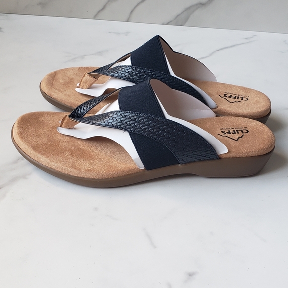 Cliffs Women's Bumble Thong Sandals Navy Size 11 - Picture 3 of 6